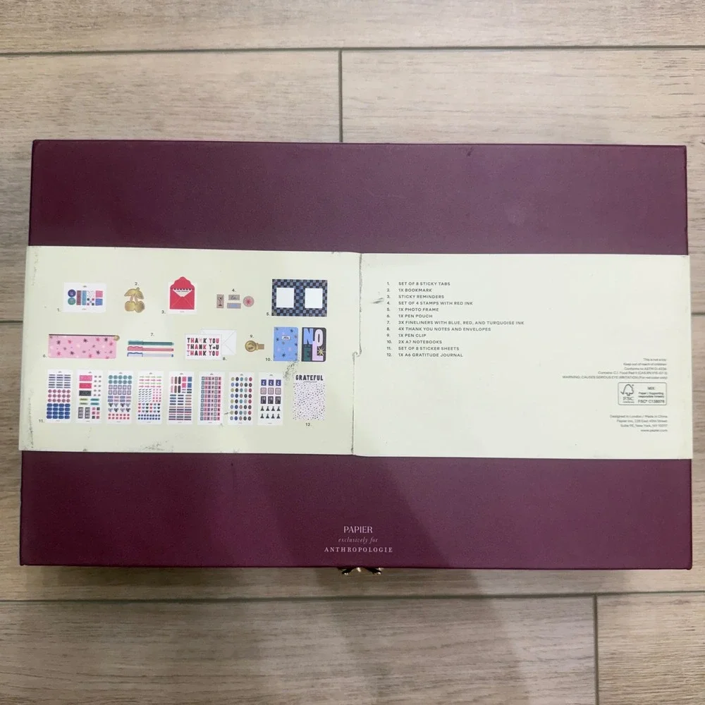 Papier x Anthropologie 12 Day Advent Calendar Desk Delights Stationery Gift Set